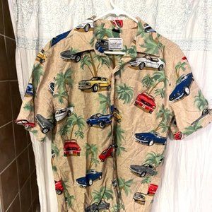 Large Vintage Ford Mustang Hawaiin Shirt (L)